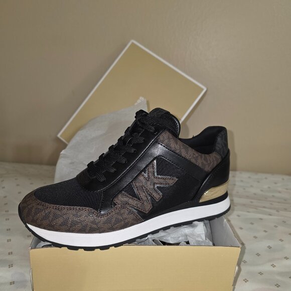 Michael Kors Maddy Trainer Sneakers – Brown/Black – Women’s 7.5M (Brand New) - Picture 2 of 7